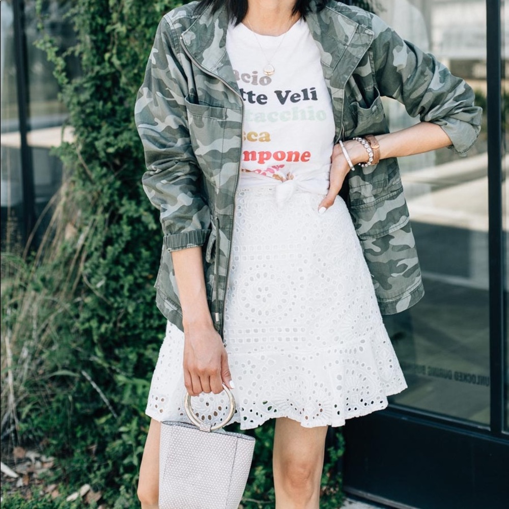 White eyelet skirt